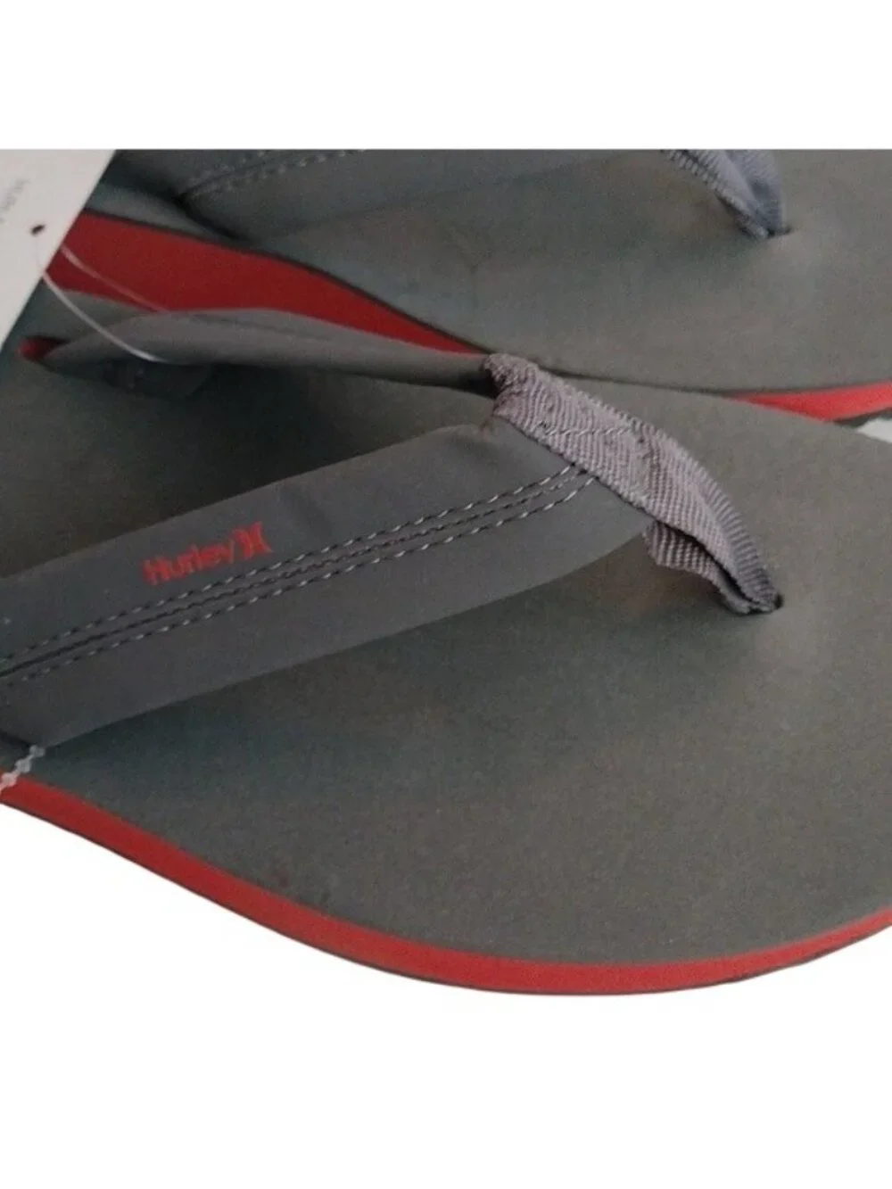 Hurley Men's Nike Lunarlon Lunar Flip Flop Sandals, Dark Grey/Firewood Orange, s